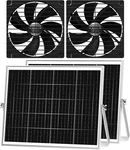 7.1" Solar Greenhouse Fan Pack, 25W Large Powered Intake And Exhaust New. Price: $109.99.