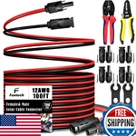 Feotech 100FT 12AWG (4MM ) Solar Extension Cable W/ Pairs IP67 Connectors New. Price: $135.71.