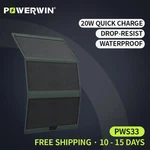 Powerwin PWS33 Foldable Solar Panel, IP65 Water Resist, Soft 33W Etfe Outpu... New. Price: $106.20.