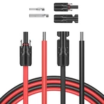 Black+red Solar Panel Extension Cable Wire Connectors 5/20/30/50/100 Ft Awg New. Price: $32.99.