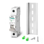 Langir Dc Circuit Breaker, 1 Pole Din Rail Mount, 250V Solar 20A, White New. Price: $22.19.