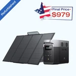Ecoflow Solar Power Station Delta Max 2048WH + 400W Panel Kit Refurbishe Certified. Price: $1223.75.