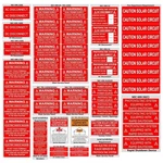 62 Pack Premium Solar Pv System Labels - Uv Resistant, Safety Warning Red New. Price: $14.41.