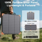 Mhpowos 100 Watt Portable Solar Panel IP68 Waterproof Bifacial Module Kit New. Price: $109.49.