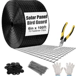 Hoqqf 6IN X Solar Panel Bird Guard - 1/2" Black Pvc 100FT, New. Price: $68.66.