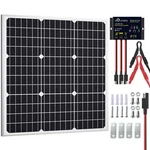 Solperk Solar Panel Kit 50W 12V, Battery Trickle Pwm+load, Black New. Price: $167.23.