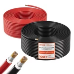 Vevor Solar Panel Wire 100 Ft Black + Red Awg Tinned Copper Extension Cable New. Price: $114.90.