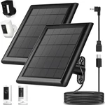 Panel 8W 2 Pack IP65 Waterproof Ring Camera Charger 10FT Cable Solar New. Price: $74.99.