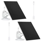 6W Solar Panel For Eufycam 2C 2PRO Solo, IP65 Usb-c W/micro (2-PACK) New. Price: $57.44.