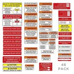Cdxhome 48 Pack Pv Solar System Install Label Kit,photovoltaic Safety Red New. Price: $17.50.