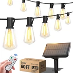 Stright 60FT Solar String Lights Outdoor Weatherproof With Remote, Powered New. Price: $29.95.