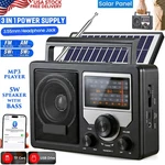 Am Fm Portable Radio Bluetooth Solar Panel Usb Rechargeable Batteries Operated New. Price: $39.90.