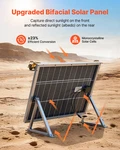 Vevor 2PCS 100W Bifacial Solar Panels, 23% High Efficiency IP67 Waterproof New. Price: $99.99.