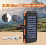 1 Pack Blavor Solar Power Bank Qi Portable Charger 20000MAH External Battery New. Price: $23.85.