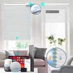 Smart Solar Motorized Blackout Blinds With Remote & Voice Control, 36"X64 New. Price: $141.99.