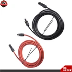 New Pair Black + Red Solar Panel Extension Cable Wire Connector 12/10 Awg. Price: $9.24.