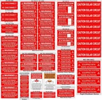 62 Pack Premium Solar Pv System Labels - Uv Resistant, Safety Warning New. Price: $14.12.
