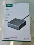 Ugreen 200W Gan Usb Charging Station, 8-PORT Desktop Charger Upopen New. Price: $48.00.
