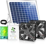 Solar Exhaust Fan For Chicken Coop With Battery And Adjustable Thermostat, New. Price: $126.98.