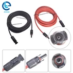 Pair 25 Feet 10AWG Red + Black Solar Panel Extension Cable Wire Connector New. Price: $30.01.