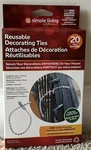 Reusable Decorating Ties 20 Count Simple Living Solutions Free Shipping New. Price: $12.50.