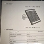 Dosarzo SE5200 Portable Solar Panel Kit 5200MAH 5W 5V-12V For Home Garden New. Price: $70.39.