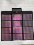 20 Watt Foldable Solar Panel, Mil-spec, Black, With Cig Socket Adapter Open. Price: $170.00.