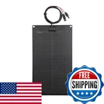 Lensunsolar 30W 12V Etfe Black Flexible Panel 23.6X13.8IN Thin New. Price: $123.44.