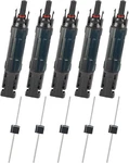 Jtron 5 Pcs Pv Solar Panel Connector Male/female 10A Built-in Diode Inline Fu... New. Price: $20.17.