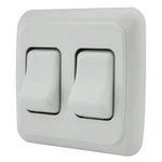 Double Spst On-off Switch With Bezel, 12-VOLT, For Rv, Trailer, Camper (white) New. Price: $21.01.