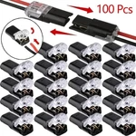 100PCS Double-wire Plug-in Connector, Cable Clamp With Locking Buckle, Awg 18-22 New. Price: $8.22.