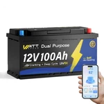 Wattcycle 12V 100AH LIFEPO4 Battery 1200CCA Dual Purpose Marine Cranking New. Price: $454.54.