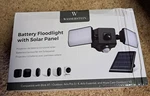 Wasserstein White Battery Floodlight And Solar Panel For Wyze Blink Arlo Open. Price: $45.00.