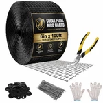 6IN X 100FT Solar Panel Bird Guard 1/2" Black Pvc Mesh Galvanized Rust-resi... New. Price: $62.42.
