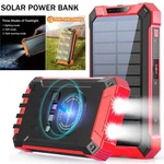 100000MAH Solar Power Bank Wireless Charger 15W Fast Charging With Flashlight Us New. Price: $18.99.
