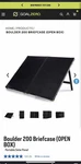 Goal Zero Boulder Briefcase 200-WATT Foldable Portable Solar Panel MC4 New. Price: $329.99.