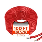 Vevor 100FT Solar Panel Extension Cable 10AWG Waterproof Pv 6MM Red New. Price: $87.12.