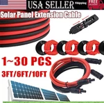 Black+red 10 Awg Solar Panel Extension Cable Silicone Flexible Wire Connectors New. Price: $78.59.