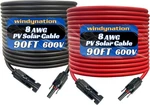 Windynation 8 Awg Gauge Pair 90 Feet Black + Red Pv Photovoltaic Solar New. Price: $208.87.