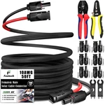 Feotech Twin Wire 50 Feet Solar Extension Cable 10AWG -IP67- Female And New. Price: $104.21.