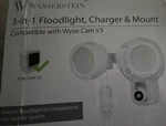 Wasserstein 3-IN-1 Floodlight Charger & Mount For Wyze Cam V3, IP65, White Open. Price: $37.58.