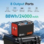 Takki 88.8WH Portable Power Station Lithium Battery Solar Generator Bank Open. Price: $99.20.