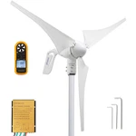 Pikasola Wind Turbine Generator 400W With 3 Blade 2.5M/S Low 12V, White New. Price: $381.52.