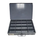 Klein Tools Cat No. 54438 Metal Organizer Storage Box 16 Spots Used. Price: $35.00.
