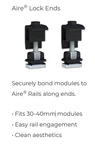 Ironridge, Aire Lock End, Blk, 30 40MM, AE-END-01-B1 Open. Price: $5.75.