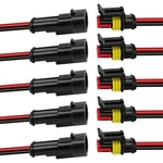5PCS Car Waterproof Electrical Connector, 2 Pin 16 Awg Wire Wate... New. Price: $14.56.