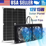 15W Powered Fan/solar Exhaust Fans For Outside/solar Greenhouse New. Price: $23.93.