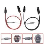 Pair 3 Feet Black + Red 10 Awg Solar Panel Extension Cable Wire Connector New. Price: $9.20.