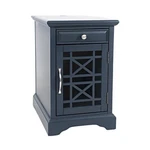 Blue Acacia End Table With Usb Charging Station For Convenient Living Room Use New. Price: $245.46.