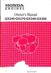 Honda Engines Owner's Manual GX240 GX270 GX340 GX390 Service Repair Book Good. Price: $24.99.